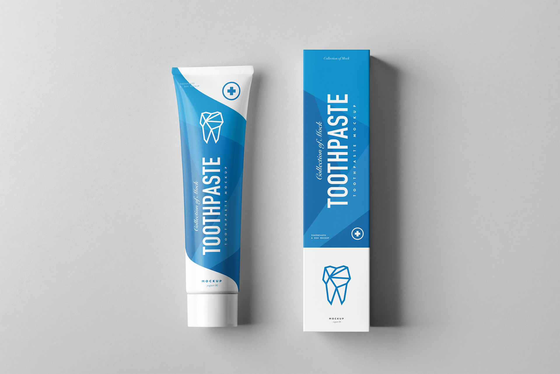 逼真牙膏包装盒设计展示样机模板 Toothpaste Mockup